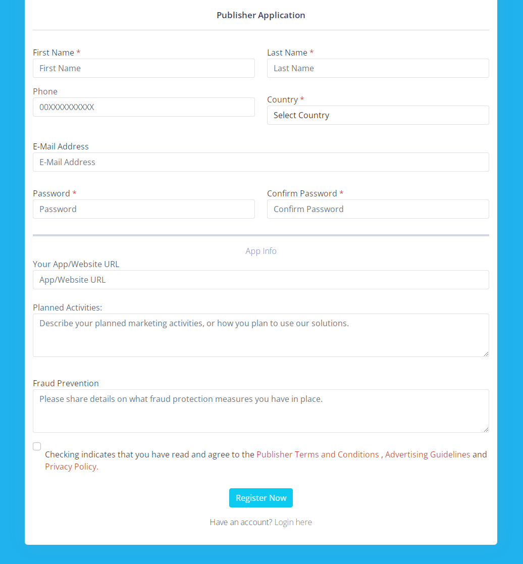 Register Page